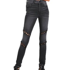 Express Stretch Legging High Rise Eyelet Jeans